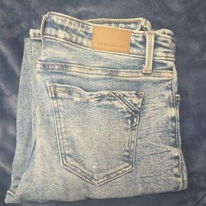 Women’s Light Wash Jeans Buckle Black- Light Blue Fit No.53 Wide Leg